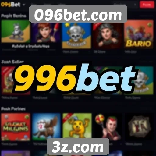 Diversidade de jogos disponíveis na plataforma 096bet.com